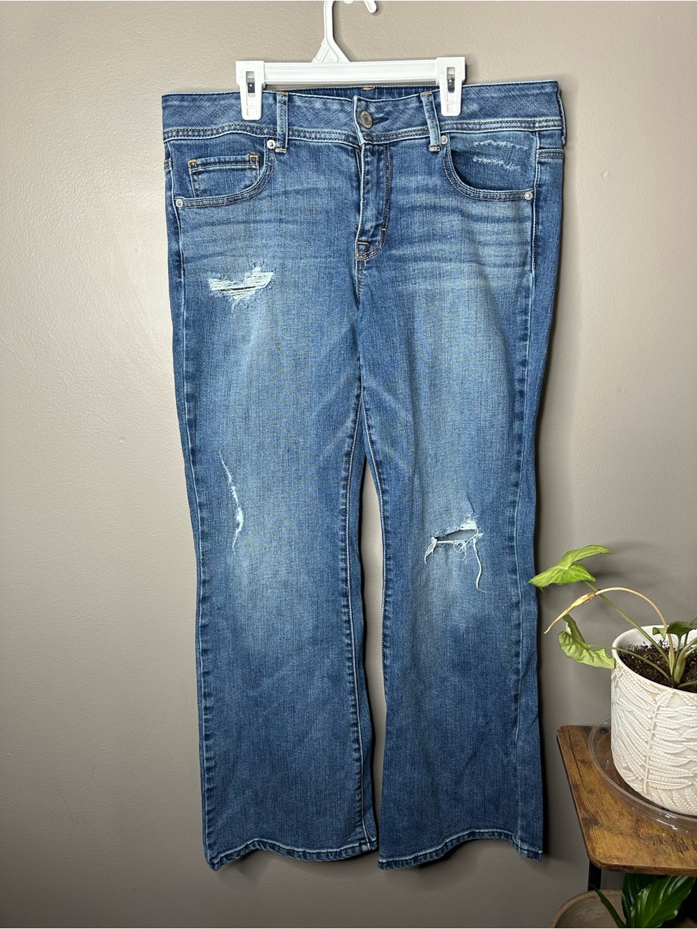 American Eagle Distressed Boot cut Jeans